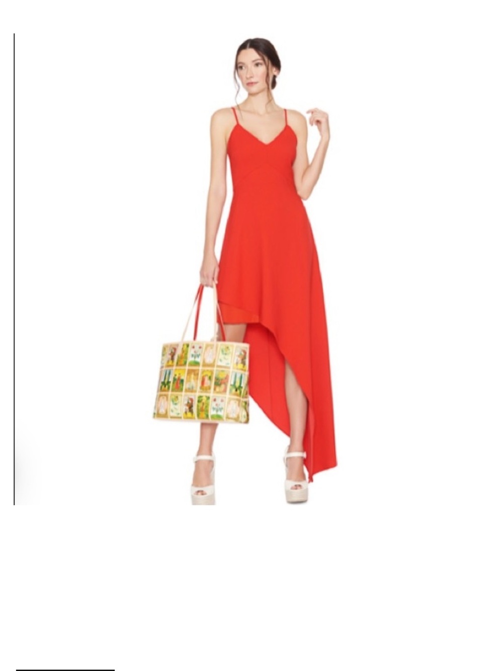 Alice + Olivia Bright Red Asymmetrical Dress